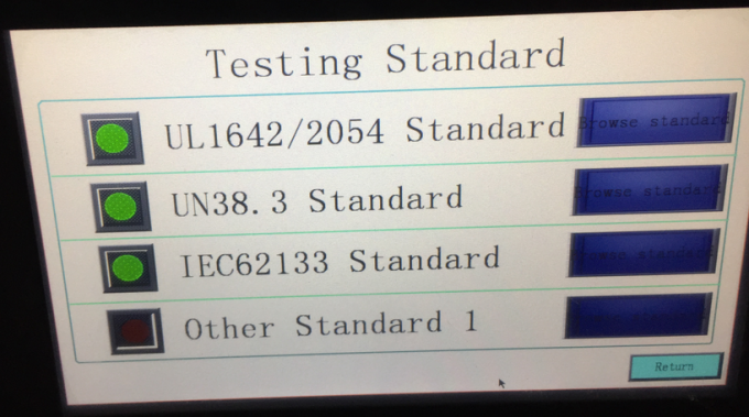 온도 타입 전지 단락 서킷 테스터, IEC62133 전지 단락 서킷 테스터 1