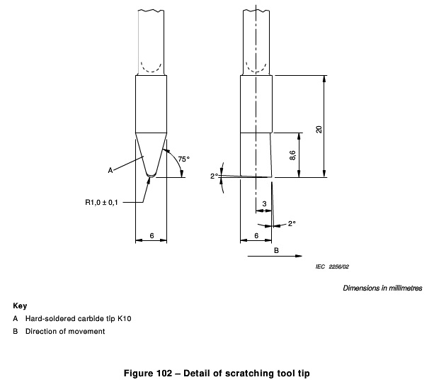 IEC 60335-2-24 테스트 핑거 탐침 1